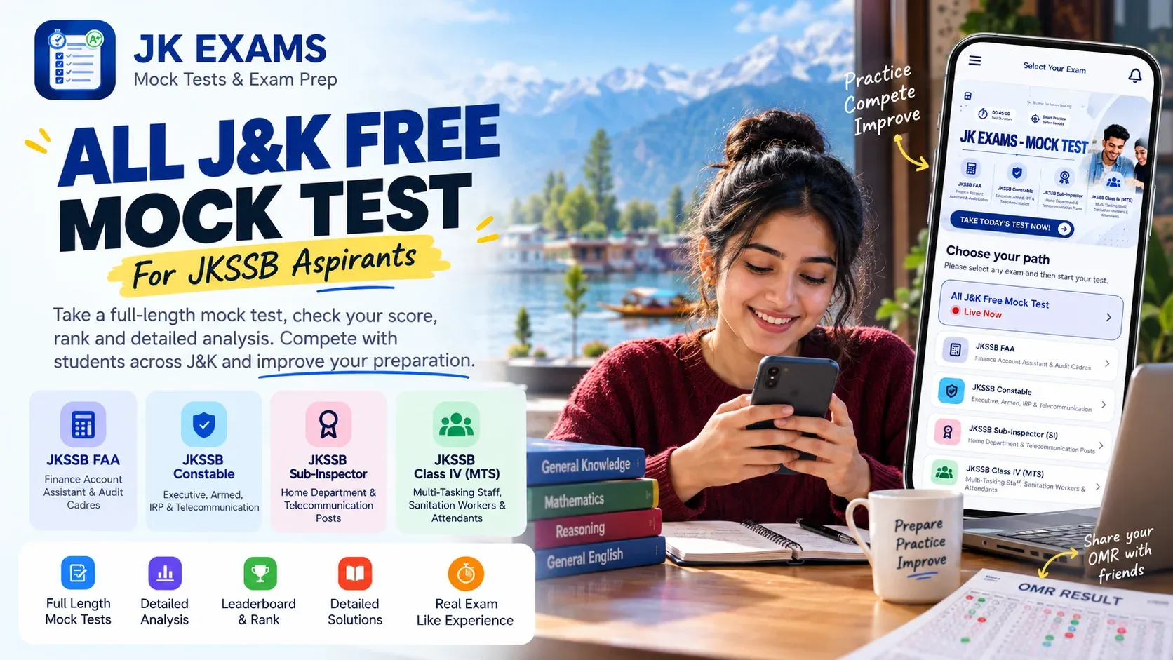 All J&K Free Mock Test 2026 for JKSSB aspirants on JK Exams